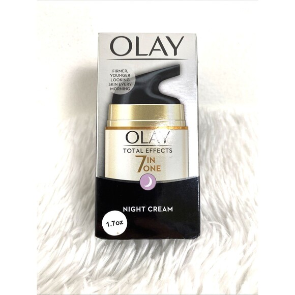 Olay Total Effects 7 In One Night Cream 1.7oz Tamper Resistant Pack Firming - Picture 2 of 7